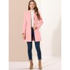 INSPIRE CHIC Women's Single Breasted Notched Lapel Long Winter Coats - 3 of 4
