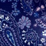 evening blue paisley