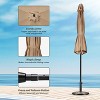 DOMETOUR 10ft Outdoor Market Patio Umbrella with 8 Sturdy Ribs, Tilt/Crank Push Button for Garden, Deck, Backyard and Pool - 3 of 4