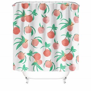 Delicious Peaches Shower Curtains for Bathroom Waterproof Fabric Bath Curtain Durable Soft Stylish Bathroom Decor 72x72 Inch - 1 of 1