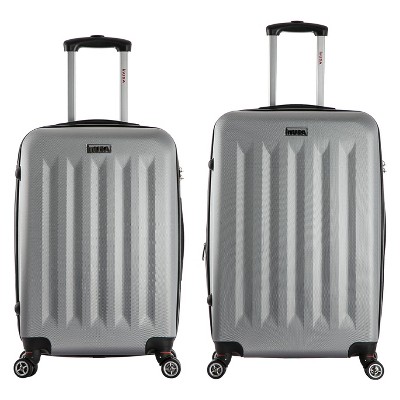  InUSA Philadelphia 2pc Hardside Spinner Luggage Set - Gray 