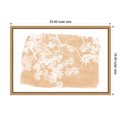 Sepia Abstract Tree Branches Canvas Wall Art, 23 x 16 inches