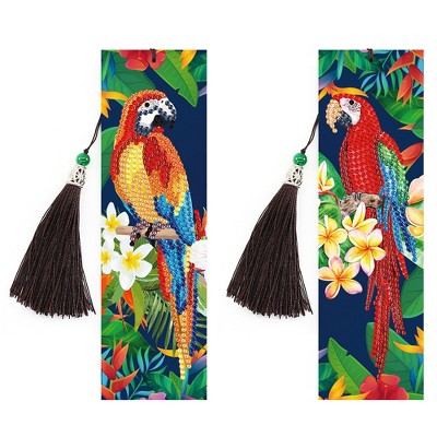 Delicate Lovely Painting Tassel Bookmark Flower Theme Beaded Bookmarks ...