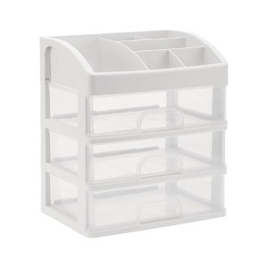 Unique Bargains Clear Makeup Organizer Countertop 1 Pc - 1 of 4