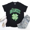 Simply Sage Market Women's So Lucky Cheetah Shamrock Short Sleeve Garment Dyed Tee - 3 of 4