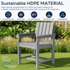 Hyleory Modern HDPE Outdoor Dining Armchair, Weather-Resistant Patio Chair with Classic Slat Back - 4 of 4