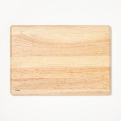 14x20 Rubberwood Carving Board with Juice Groove Natural - Figmint™