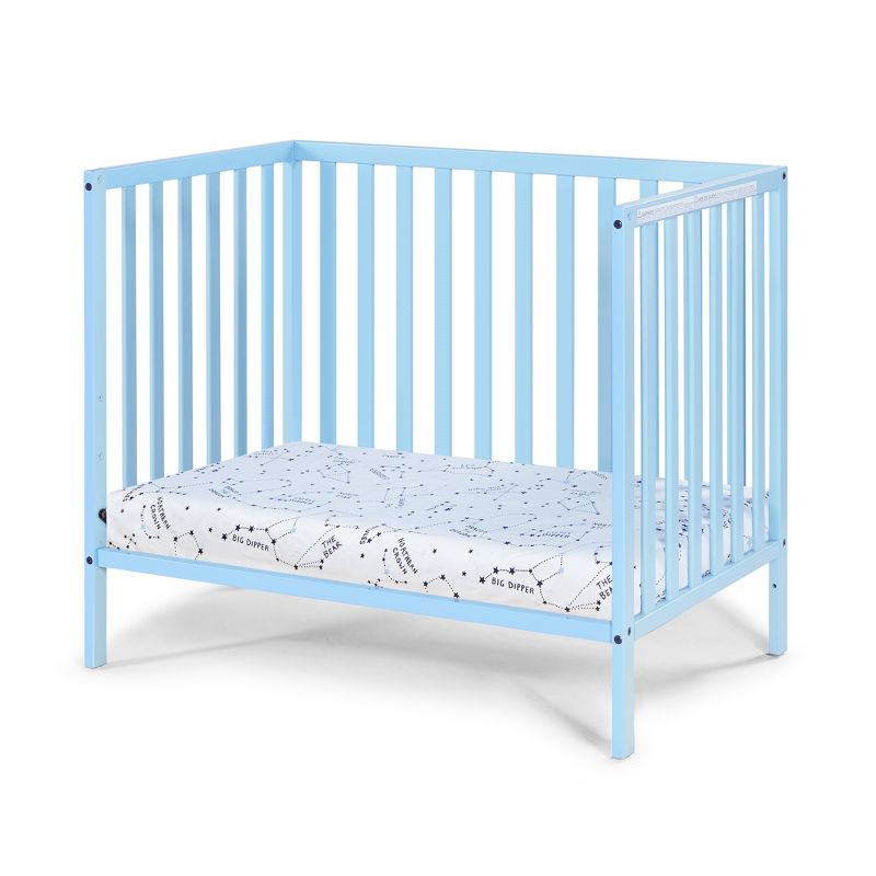 Suite Bebe Palmer 3-in-1 Convertible Mini Crib with Mattress Pad - Blue, 6 of 8