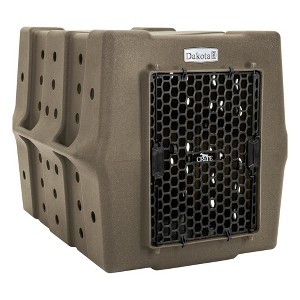 Dakota 283 Canine Rough and Tough Economy Pet Kennel, Heavy Duty Crate for Dogs and Cats with Ventilation Holes, Large, Coyote Granite - 1 of 4