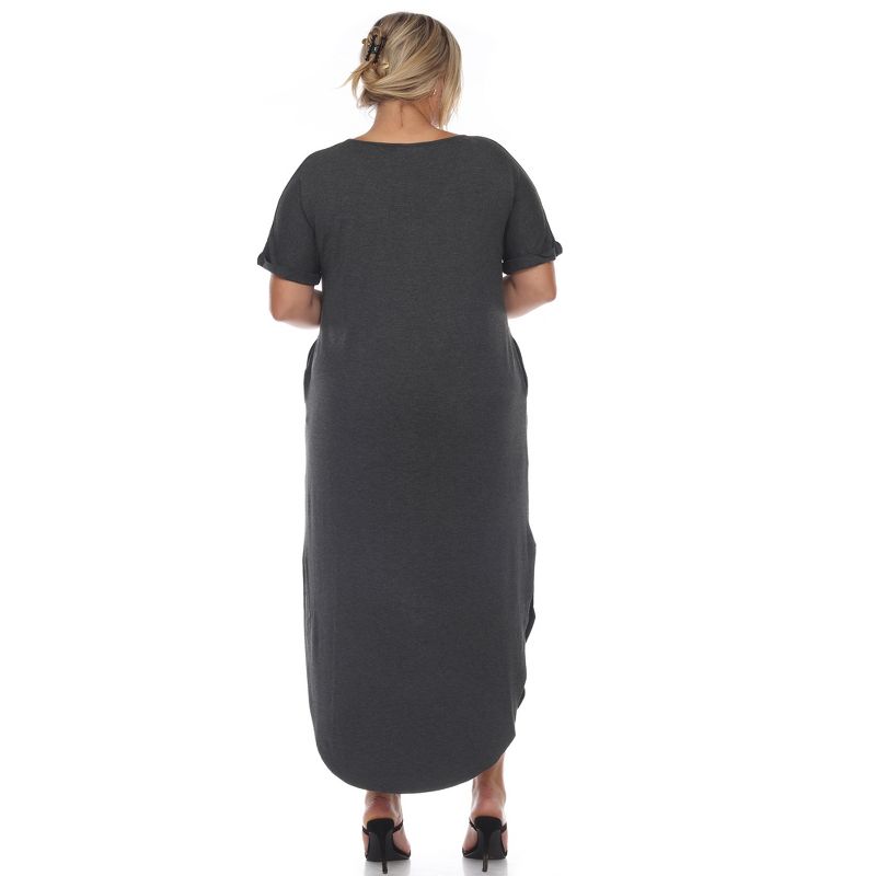 Plus Size Short Sleeve V-neck Maxi Dress, 4 of 6