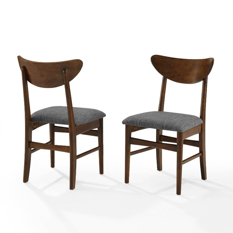 Set of 2 Landon Wood Dining Chairs with Upholstered Seat - Crosley, 1 of 13
