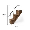 HomeRoots 11" Brown Metal And Solid Wood Novelty Wall Mounted Accent Shelf - 3 of 4