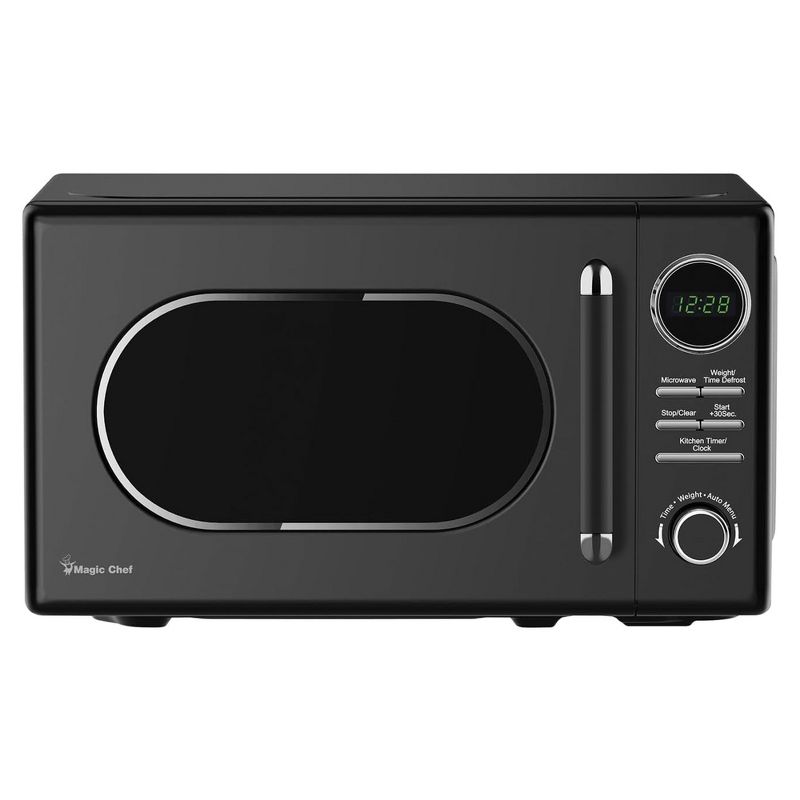 Magic Chef 0.9 Cubic Feet 900 Watt Stainless Countertop Microwave Oven, 1 of 6