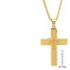 Steeltime 24" Men's 18k gold plated stainless steel cross pendant - 3 of 4