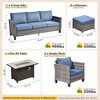 XIZZI Outdoor Sectional Sofa Set, Modular Outdoor Gray Wicker Sofa Set with Optional Solar Table, Ottomans or Fire Pit in 6 Colors, All-Weather Design - 3 of 4