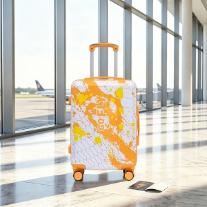 GDFStudio Frost Modern PC Spinner Wheel Luggage with Printed