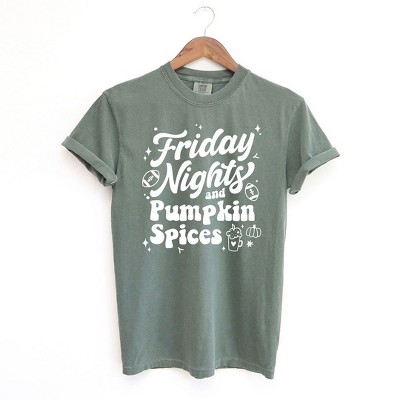 Simply Sage Market Friday Nights and Pumpkin Spices Short Sleeve Garment Dyed Tee