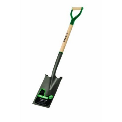 Truper Tru Tough D Handle Garden Spade, Square Point, 30" Hardwood and Steel Handle, 16 Gauge Blade