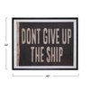"Don't Give Up" Wood Framed Glass Wall Decor with Vintage Reproduction Flag Black - Storied Home: Modern Style, Abstract Pattern - 2 of 3