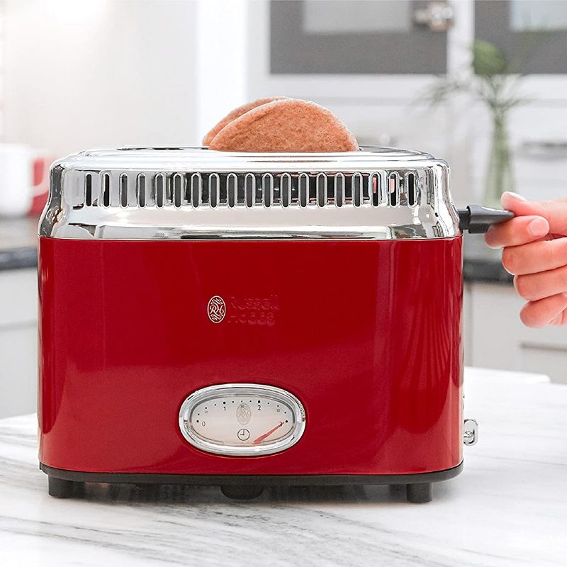 Russell Hobbs Retro Style 2 Slice Toaster in Red, 2 of 4