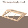 ROBOTIME Dollhouses, Triangular Roof with Dust Proof for Store DIY Miniature House Kit Accessories, Brown, 163*168*40 - 3 of 4