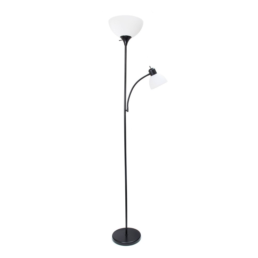 Photos - Floodlight / Garden Lamps Floor Lamp with Reading Light Black - Simple Designs