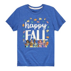 Girls' - Disney Princess - Happy Fall Short Sleeve Graphic T-Shirt - 1 of 4