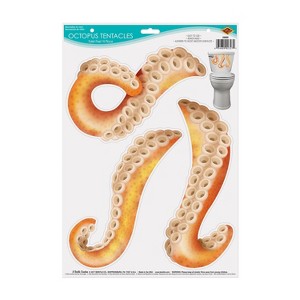 Beistle Octopus Tentacles Toilet Tank PNP, 12" x 17" Sh, (6/Pkg) Multicolored - 1 of 1