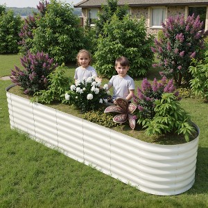 COZONY Galvanized Raised Garden Bed, Tall Metal Planter Box for Vegetables, Flowers and Herbs - 1 of 4