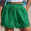 Women's Crochet Trim Beach Cover Up Shorts - Cupshe - 4 of 4