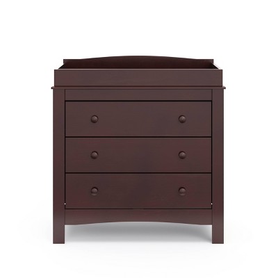 Espresso 3-Drawer Chest with Removable Changing Topper
