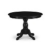 HomeStock 5-Piece Wire Brushed Black Finish Solid Wood Top Dining table with 4 Chairs - 3 of 4