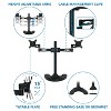 Mount-It! Free Standing Dual Monitor Stand | Double Arm Desk Mount Fits Two 21 24 27 Inch Computer Screens | 2 Heavy Duty Full Motion Adjustable Arms - 3 of 4