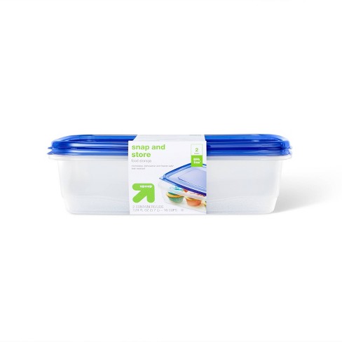 Snap and Store Large Rectangle Food Storage Container - 2ct/128oz - up & up™ - image 1 of 3