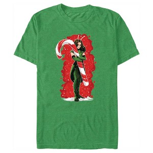Men's Guardians of the Galaxy Holiday Special Mantis Candy Cane Hug T-Shirt - 1 of 3