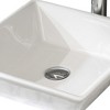 Spassway 16.5" White Porcelain Square Bathroom Vessel Sink Countertop Bowl for Vanity - 4 of 4