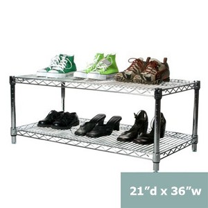 Shelving.com Chrome Wire Shelving with 2 Tier Shelves - - 1 of 3