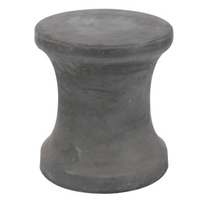 14"x16" Fiber Clay Patio Garden Stool - Dark Gray - Olivia & May: Outdoor Seating, Decorative, No Fade - 1 of 4