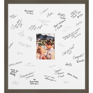 Svelte Signature Mat Picture Frame – Guest Book Alternative for Weddings, Graduations, or Retirement – Autograph Photo Mat for Signature Board - 1 of 4