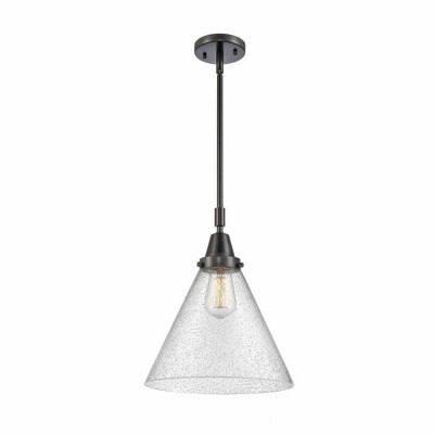 Cone - 1 Light Stem Hung Mini Pendant In Industrial Style-17.13 Inches Tall and 12 Inches Wide