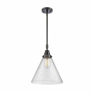 Cone - 1 Light Stem Hung Mini Pendant In Industrial Style-17.13 Inches Tall and 12 Inches Wide - 1 of 1