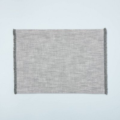 Cross Weave with Fringe Placemat Gray - Hearth & Hand™ with Magnolia