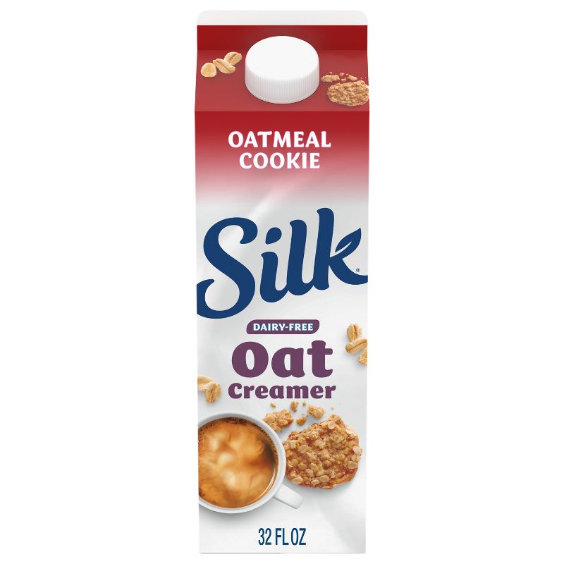 Silk Oatmeal Cookie Oat Milk Coffee Creamer - 32 fl oz (1qt) Bottle, 1 of 14