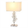 26.25" Lumiluxxe Tall Crystal/Chrome Table Lamp with 3-Way Switch, Fabric Shade - Lalia Home - 2 of 4