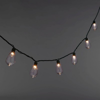 glitter bulb string lights