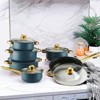 LunaLulinlk silver 12 Piece Stainless Steel Cookware Set, Assorted Colors Non-Stick Cookware Set - 2 of 4