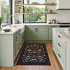 Modern Floral Printed Area Rugs Machine Washable Soft Non Slip Farmhouse Carpet Stain Resistant Low Pile Rug for Kitchen Living Room Laundry Bedroom - 3 of 4