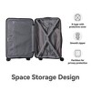 NAYSAYE Luggage PP Hardshell 3 Piece Spinner Set with TSA Lock and Ergonomic Handles for Travel, Pink, 20.47"*11.22"*29.33" - 4 of 4