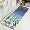 Christmas Rug Non-Slip Winter Holiday Living Room Carpet, Stain-Resistant Christmas Tree Snowman Reindeer Floor Mat - 4 of 4