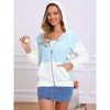 Jess by Meiko Women's Oversized Pom Pom Zipper Hoodie - 2 of 4